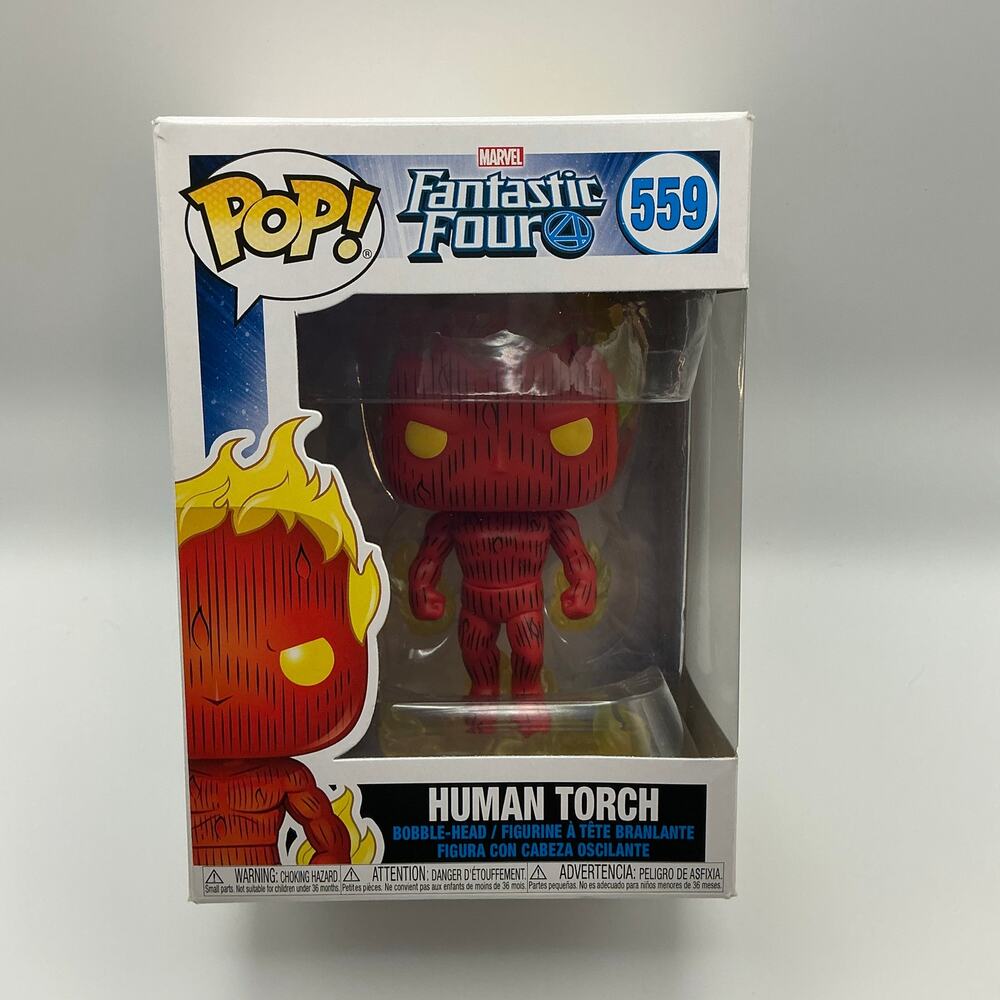 Funko Pop Marvel Fantastic Four Human Torch #559 2018 Window Rash